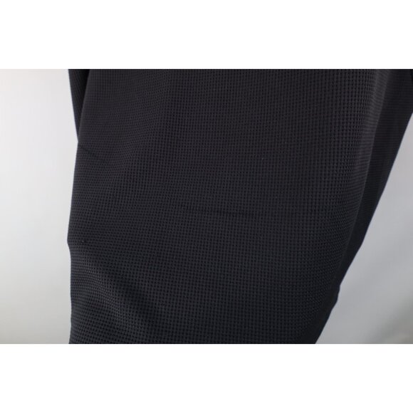 Vintage Nike Mens 2XL Travis Scott Mini Swoosh Sun Faded Thermal Knit Polo Black - Picture 9 of 15